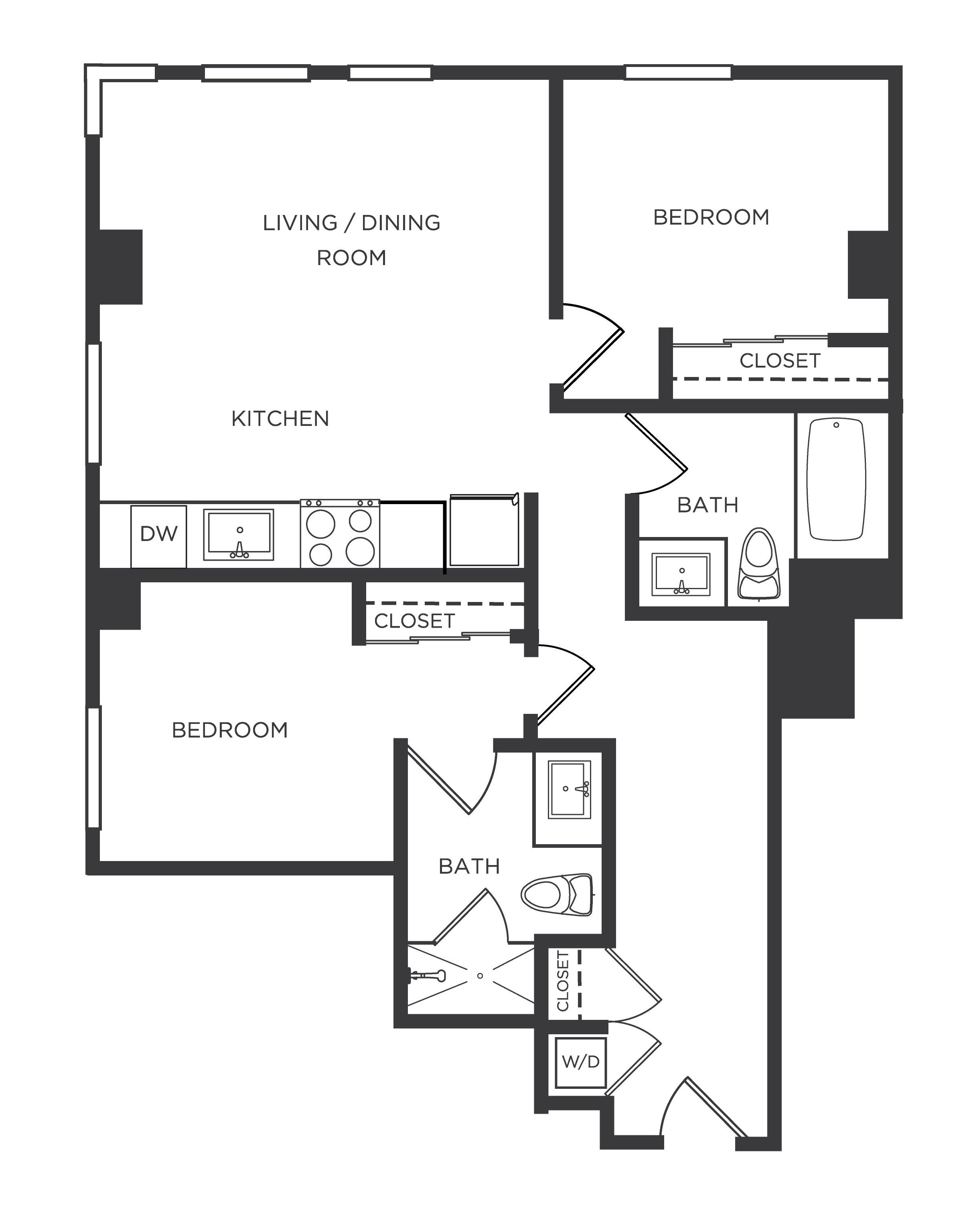 Floor Plan Image of Apartment Apt 0925